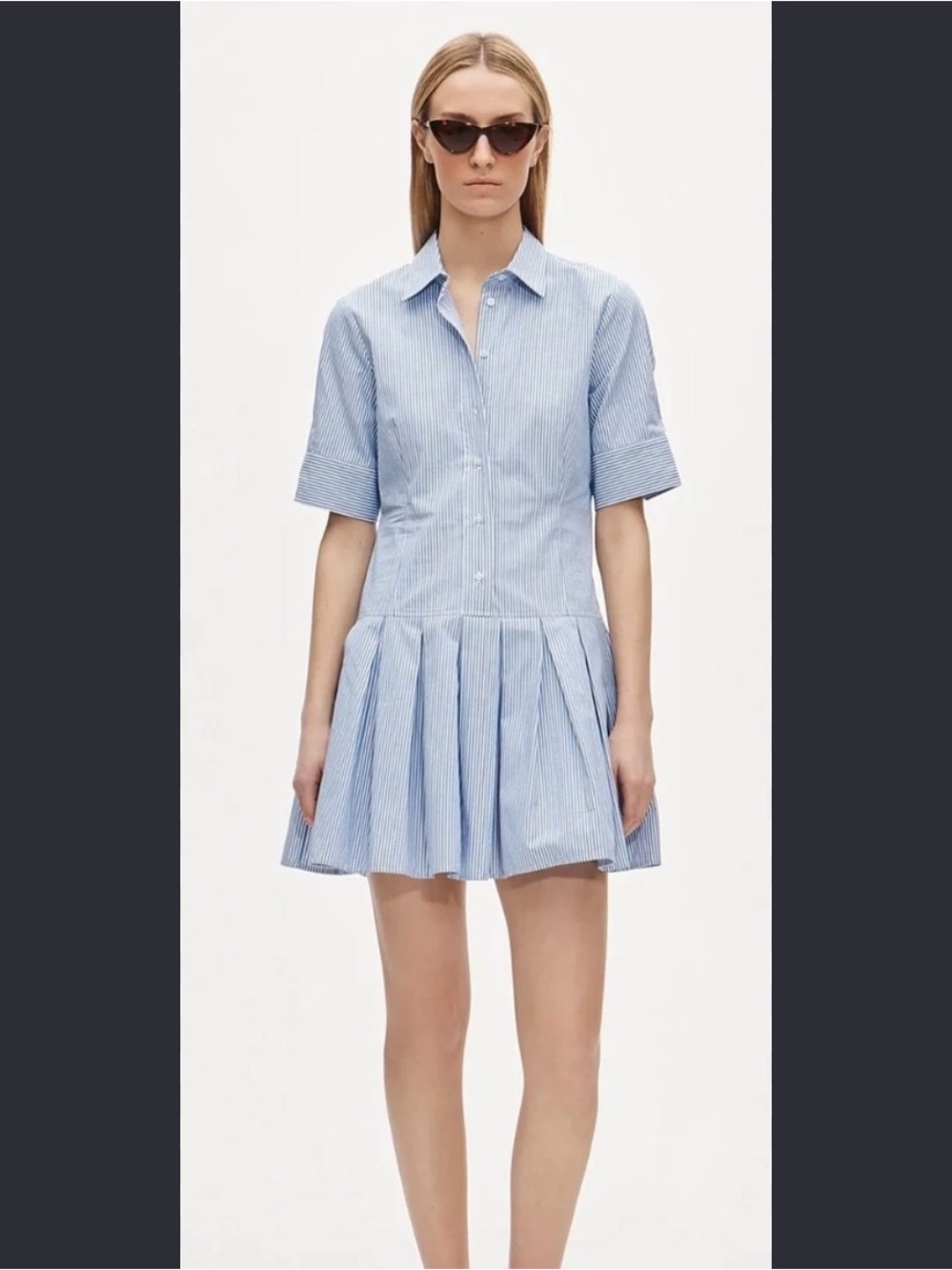 NWT J. Crew Woman’s Ophelia Mini Shirt-Dress in Striped Cotton Poplin Size 18